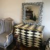 Louis XV Designed Harlequin Commode in black and cream diamond paint finish gold brass handles gilt bronze mounts - Image 5