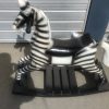 Antique style rocking horses in natural finish all hand painted "Domino" - Image 4