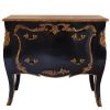 Baroque dresser in antiqued black commode with ormolu mounts hand made, hand laquered - Image 2