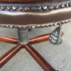 Captains chair in brown top grain leather and pecan antique finish to match the Presidents desk, hand made - Image 10