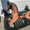 Antique style rocking horses in natural finish all hand painted "Domino" - Image 3