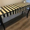 Louis XV console table hand painted stripe antiqued distressed finish - Image 2
