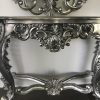 Louis XV Console table hand carved and hand finished in silver leaf antiqued distressed - Image 3