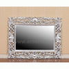 Louis XV round mirror in silver leaf distressed and antiqued finish - Image 6