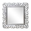 Louis XV ribbon mirror in silver leaf antique finish hand carved beveled glass mirror - Image 4