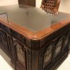 U S Presidential Desk "Resolute Desk" in antiqued mahogany finish- hand carved mahogany with full grain leather top - Image 6