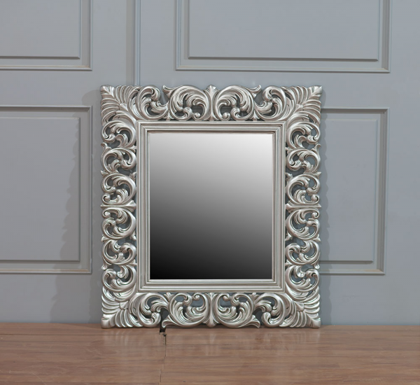 Louis XV Mirror in Silver leaf antiqued finish