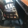 U S Presidential Desk "Resolute Desk" in antiqued mahogany finish- hand carved mahogany with full grain leather top - Image 11