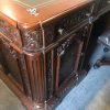 U S Presidential Desk "Resolute Desk" in antiqued mahogany finish- hand carved mahogany with full grain leather top - Image 12