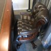 U S Presidential Desk "Resolute Desk" in antiqued mahogany finish- hand carved mahogany with full grain leather top - Image 15