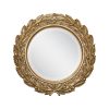 Louis XV round mirror in silver leaf distressed and antiqued finish - Image 2