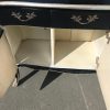 Louis XV commode black /silver distressed commode in mat black antiqued finish - Image 3