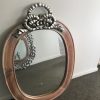 Louis XV Mirror Frame in Antique white wash with silver leaf carving ,hand finished and distressed - Image 2