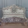 Shabby Chic King size bed in cream -distressed -antique finish - Image 2