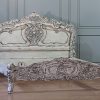 Shabby Chic King size bed in cream -distressed -antique finish - Image 3