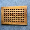 Teak sustainable plantation grown timber bath / door /entry mat 66 x 46 x 18 - Image 4