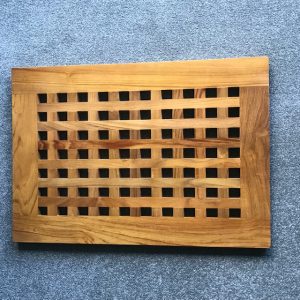 Teak sustainable plantation grown timber bath / door /entry mat 66 x 46 x 18